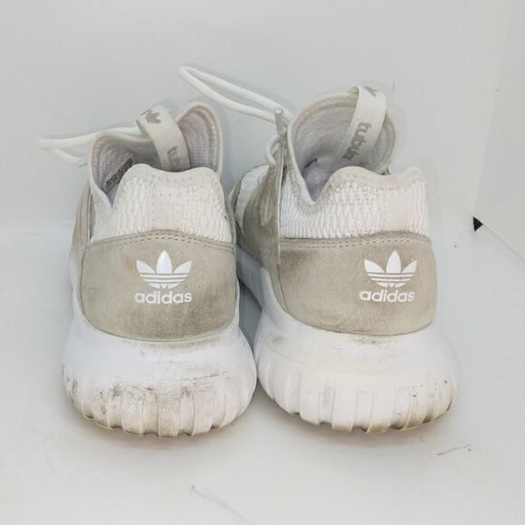 AdidasOriginal Tubolar Radial Mens Pre-owned White & Gray Sneakers - sz. 4 1/2